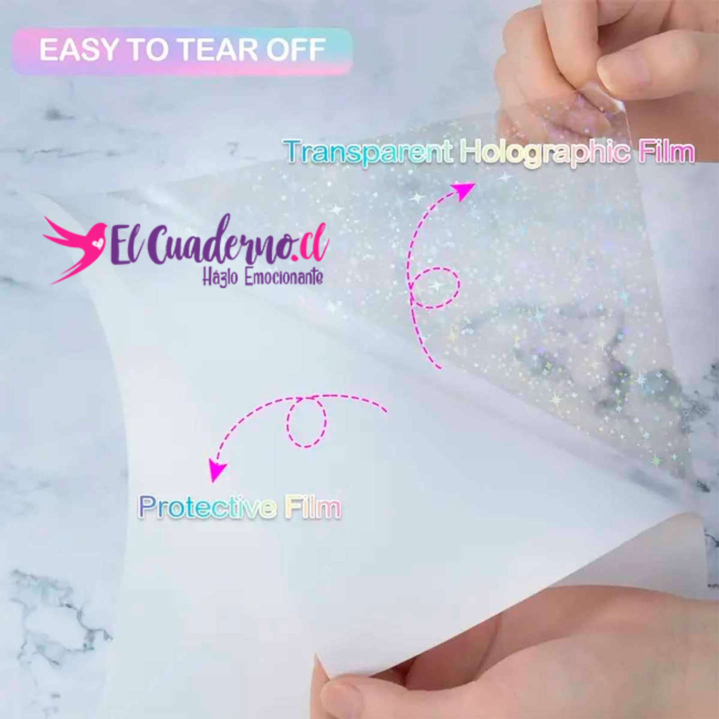 Laminado Holográfico ESTRELLAS, 10 hojas Tamaño A4 2