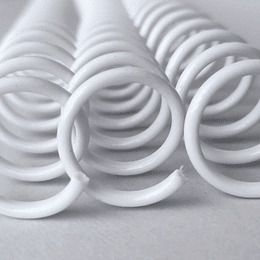 Espiral Plástico 26mm,  Set 4 unidades, Para CINCH Tamaño Oficio - Blanco