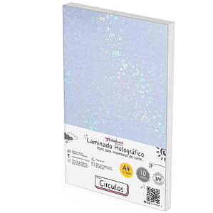 Laminado Holográfico CÍRCULOS, 10 hojas Tamaño A4