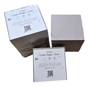 Cartón Piedra 10,5 x 10,5 cm 40 Hojas Mini Taco | 1,5mm