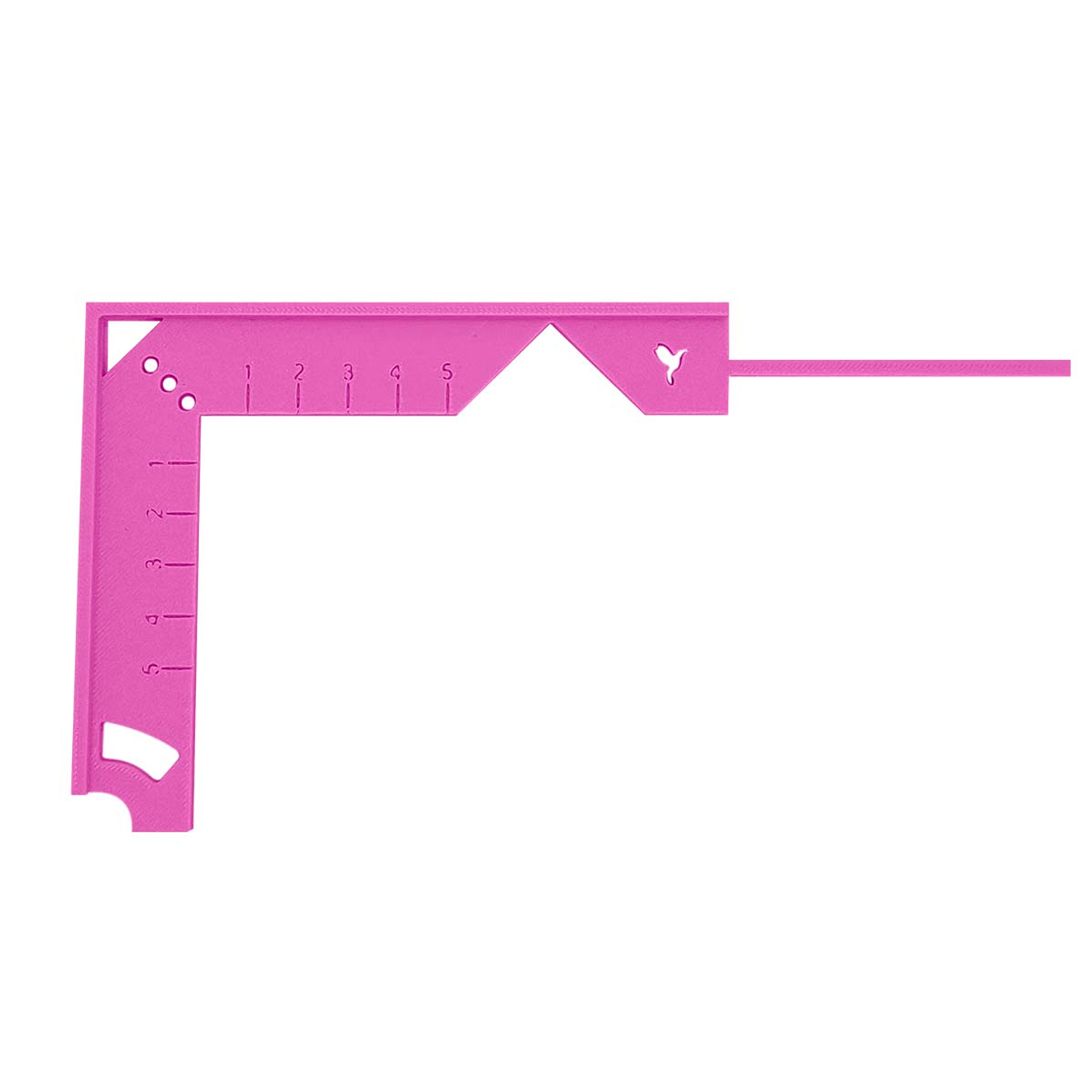 Regla Escuadra 5 en 1 Con Salva Corte 3D Encuadernación  3