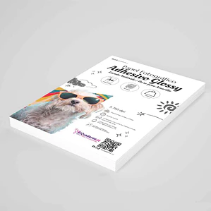 Papel Adhesivo Fotográfico Brillante Antióxido A4/ 135g / 50 Hojas