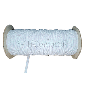 Elástico Glitter BLANCO 6mm  Agendas y Encuadernación - Rollo 3mt