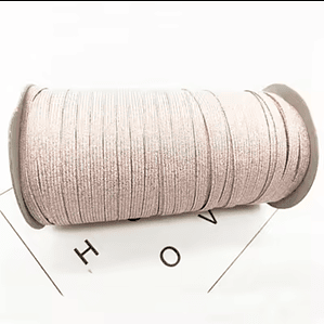 Elástico Glitter Rosado 6mm  Agendas y Encuadernación - Rollo 3mt