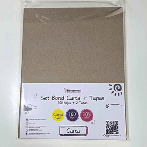 Kit Tamaño Carta 100 Hojas + 2 Tapas | Encuadernación Agendas