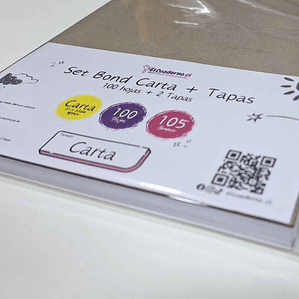 Kit Tamaño Carta 100 Hojas + 2 Tapas | Encuadernación Agendas