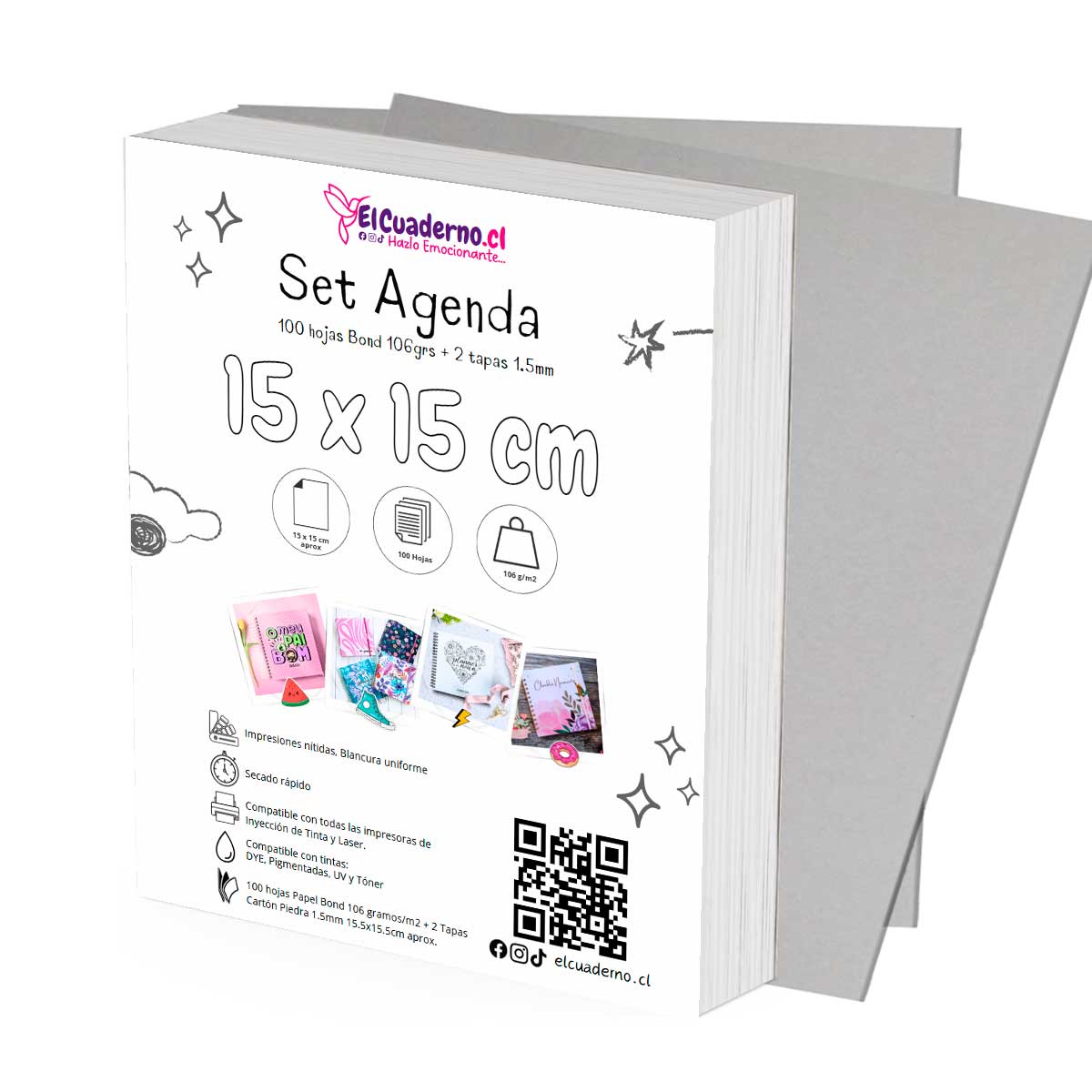 Set Bond 15x15cm con Tapas