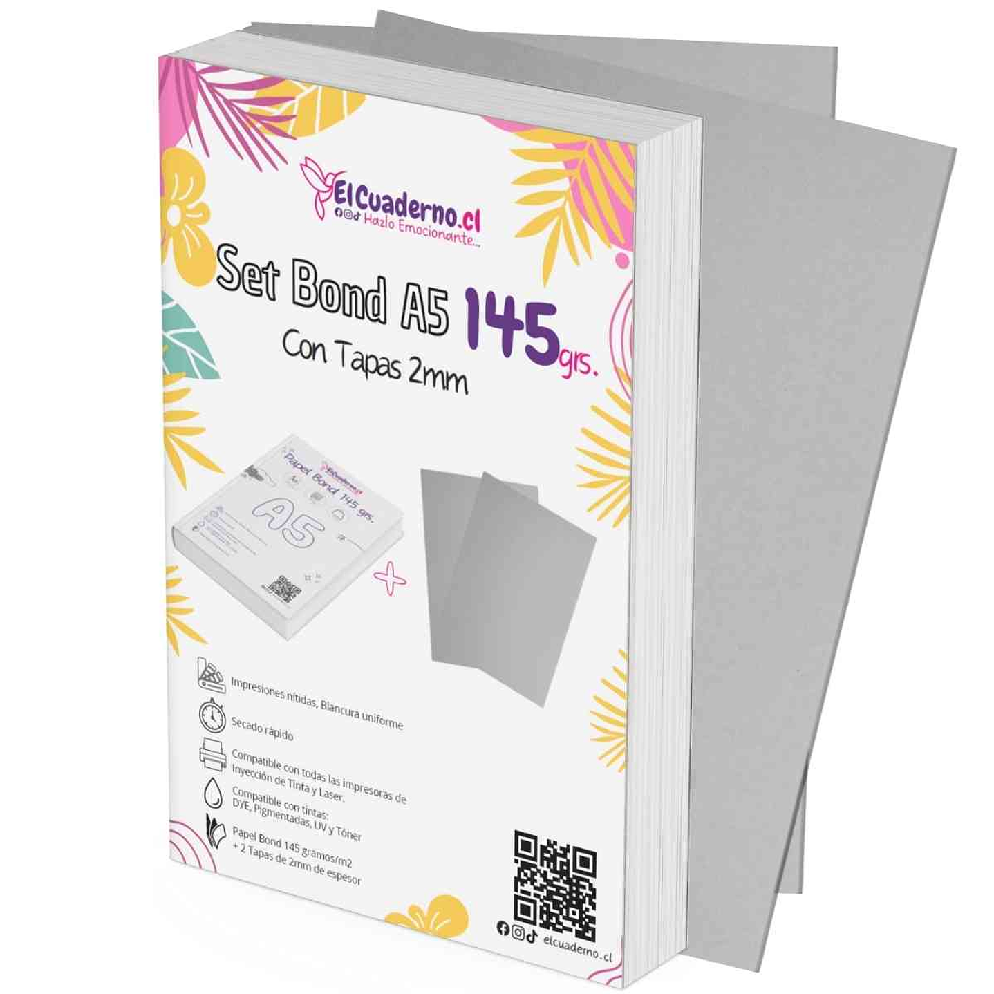 Set Agenda A5 de 145 Gramos | 100hjs con 2 Tapas 1