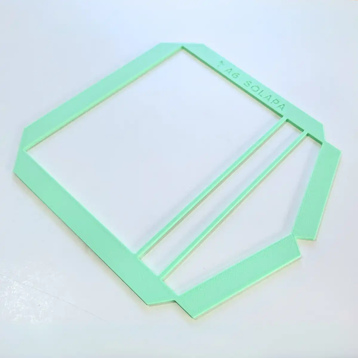 Regla A6 con Solapa Triangular + Bastidor DMF – Corte Preciso 1