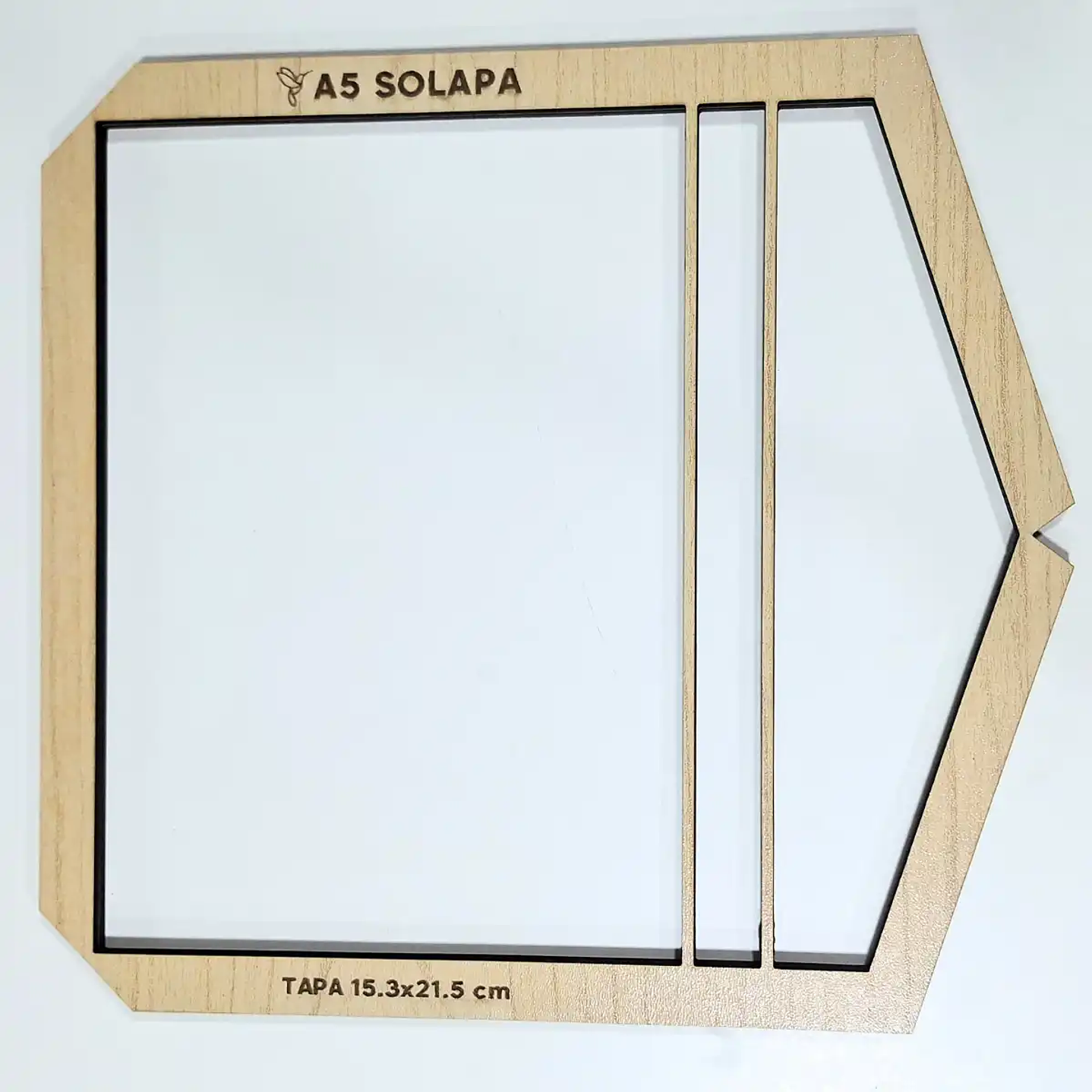 Regla A5 con Solapa Triangular Acrílico + Bastidor DMF – Corte Preciso- 1