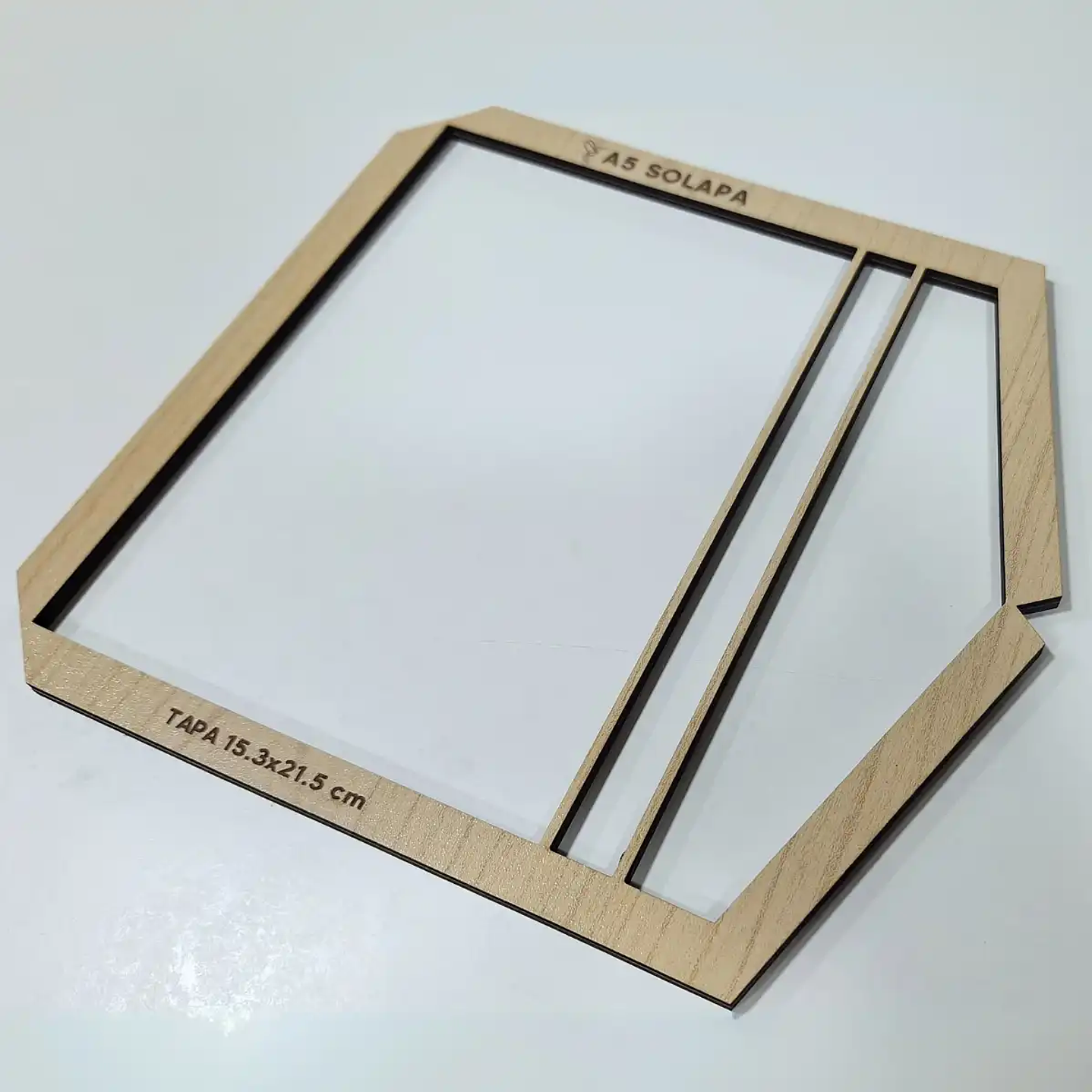 Regla A5 con Solapa Triangular Acrílico + Bastidor DMF – Corte Preciso- 2