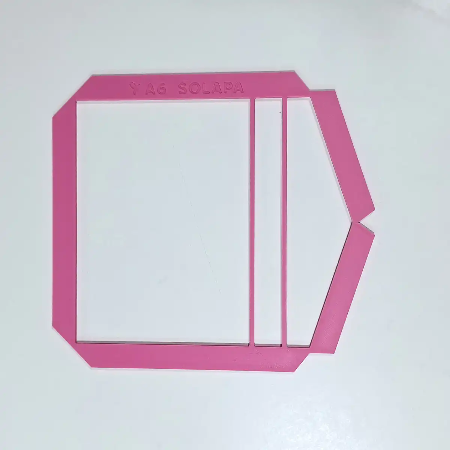 Regla A6 con Solapa Triangular + Bastidor DMF – Corte Preciso 7