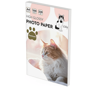 Papel Fotográfico Brillante A4 230gr / Paquete de 100 hojas