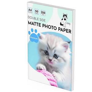 Papel Fotográfico Matte Doble Faz 200g / 50 hojas