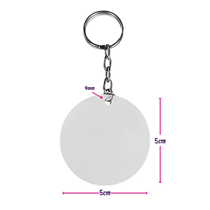  Acrílico para Llaveros de 5cm Blanco Sublimable por ambas caras