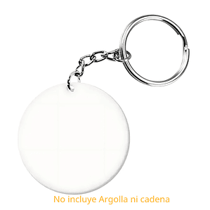  Acrílico para Llaveros de 5cm Blanco Sublimable por ambas caras