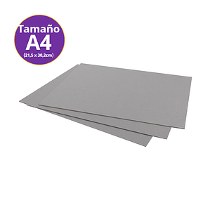Tapa A4 Cartón Piedra1.5mm | 20 Hojas (21,5x30,2cm)