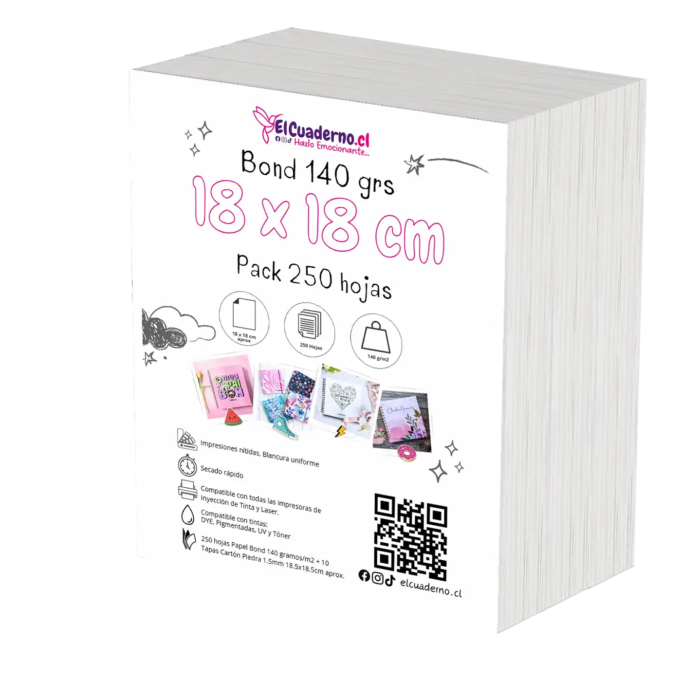 Bond 18X18 145grs Resma 250 hojas 1