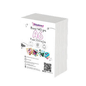 Bond A6 145grs Resma 250 hojas