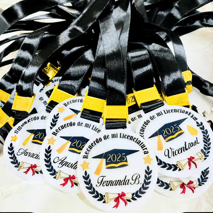 Medalla Acrílico Blanco Sublimable 6,5cm 3