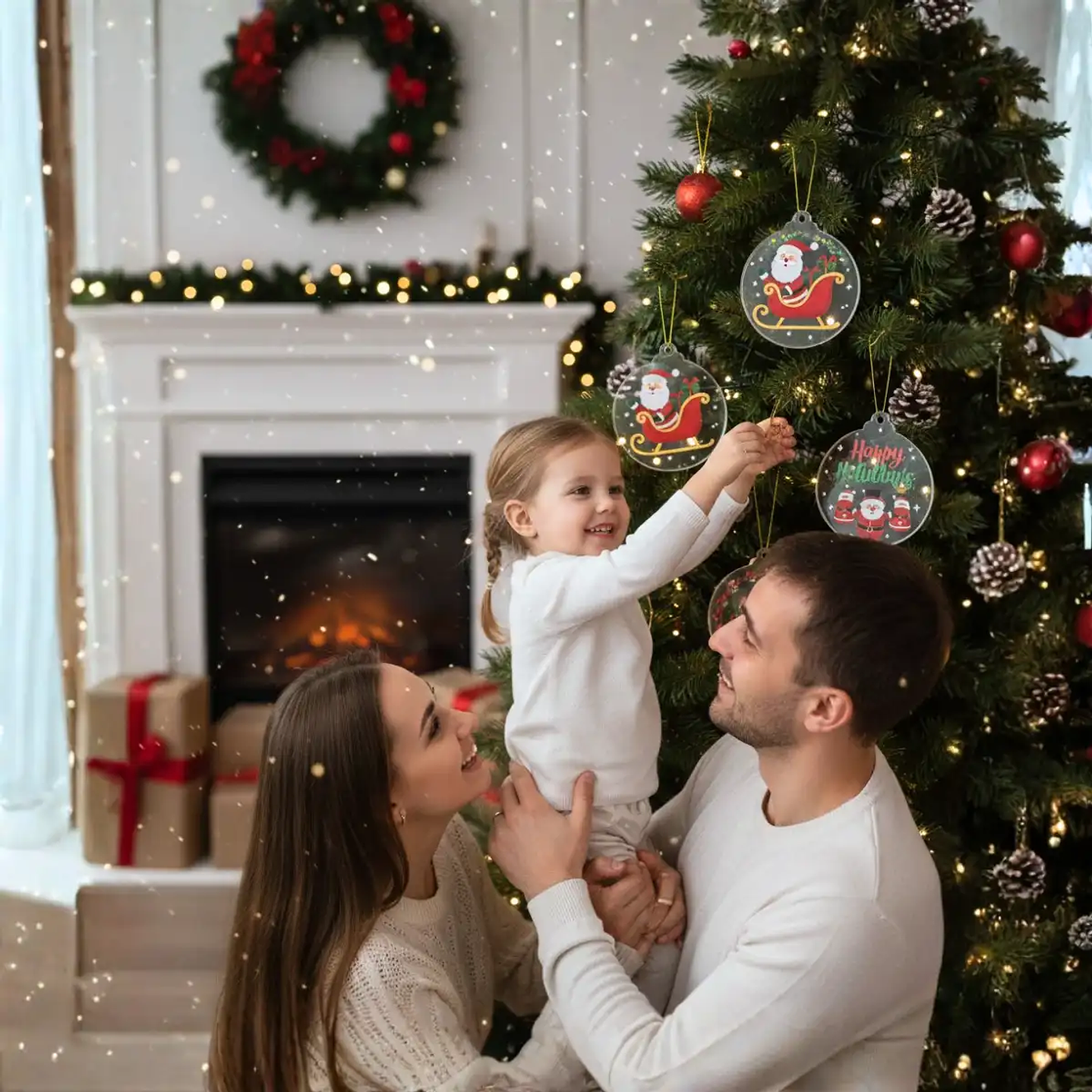 Esferas Navideñas Transparentes - Personalizable 4