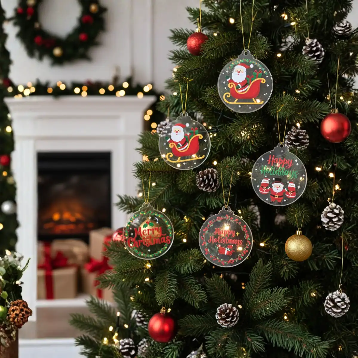 Esferas Navideñas Transparentes - Personalizable 3