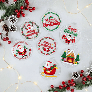 Esferas Navideñas Transparentes - Personalizable