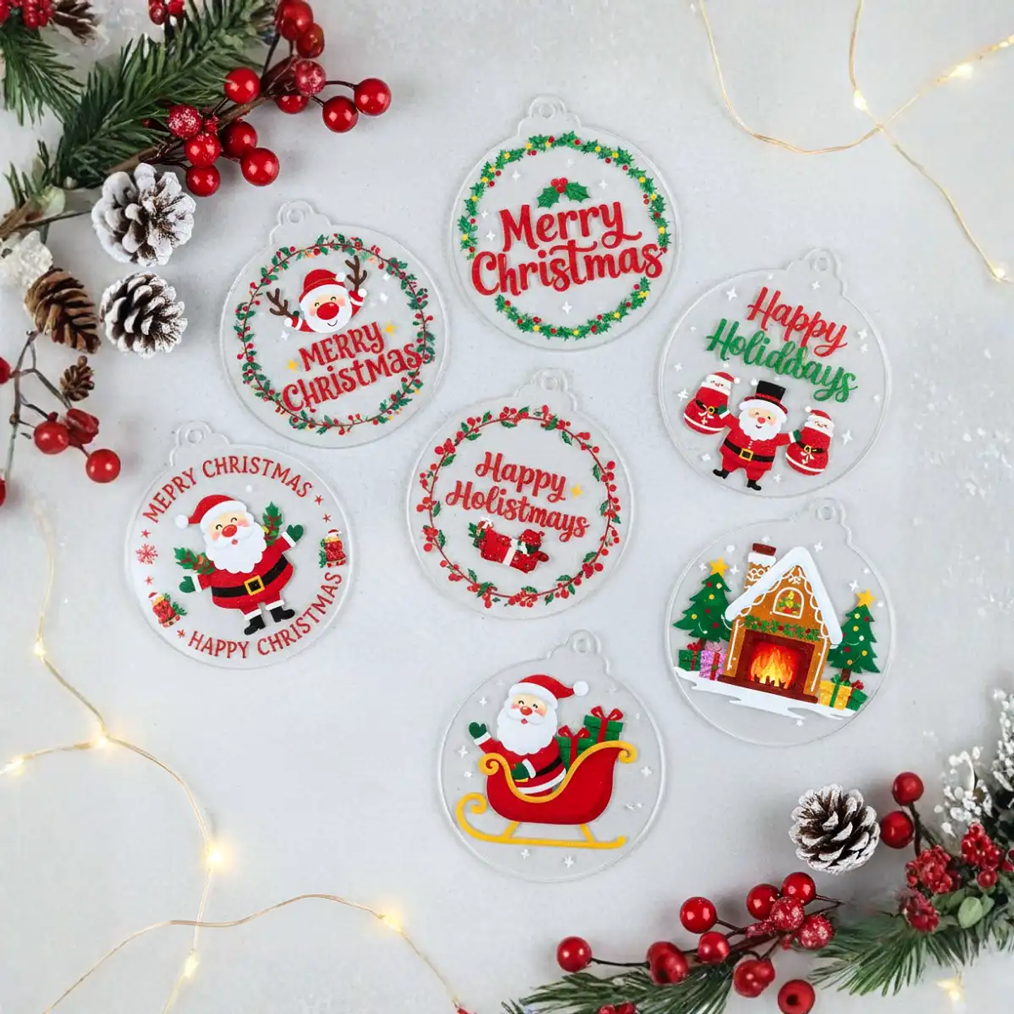 Esferas Navideñas Transparentes - Personalizable 2