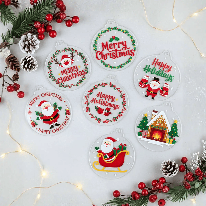 Esferas Navideñas Transparentes - Personalizable 2