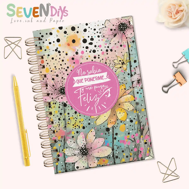 Portadas Florales Digitales Con Frases Motivacionales, cubierta planificador, portadas para agenda, fondos bonitos, Florales 5