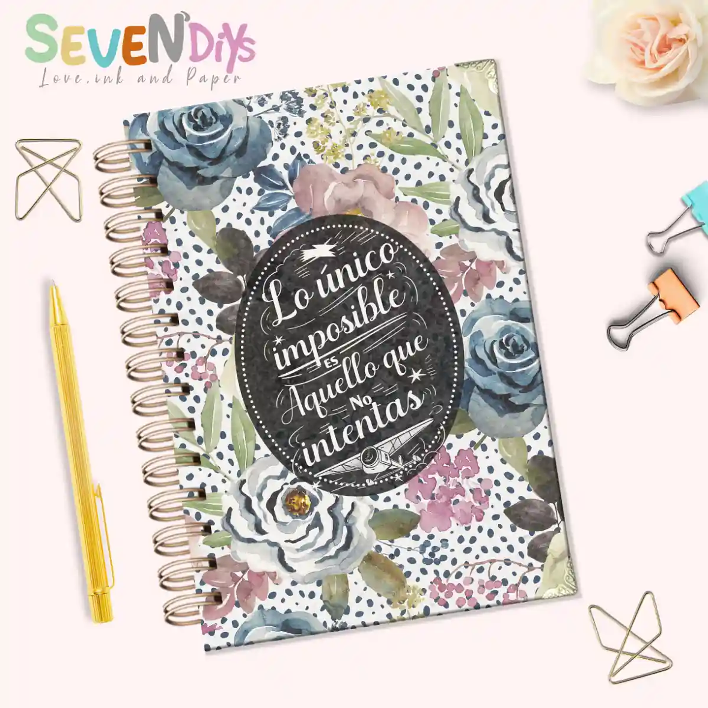 Portadas Florales Digitales Con Frases Motivacionales, cubierta planificador, portadas para agenda, fondos bonitos, Florales 6