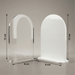 Gálbano Arco  13×9cm Con Base Acrílico - Personalizable