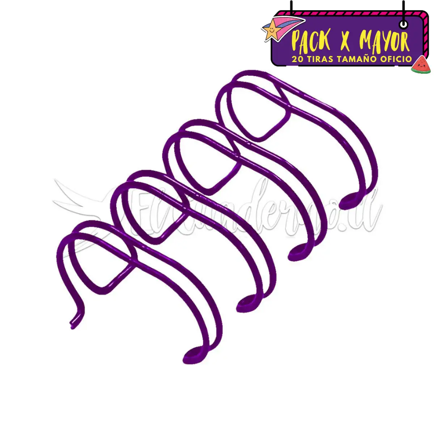 POR MAYOR: Espiral 16mm (5/8) Paquete de 20 Tiras OFICIO - Color a Elección 5