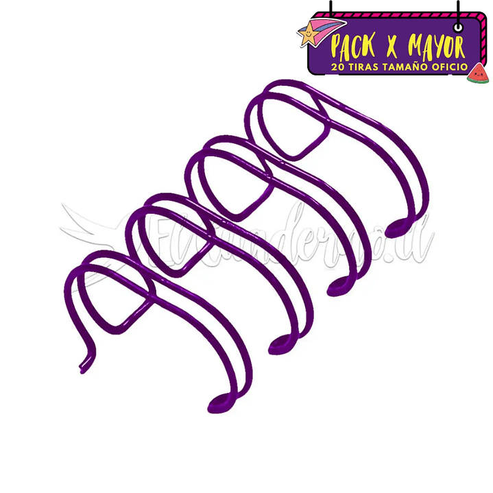 POR MAYOR: Espiral 16mm (5/8) Paquete de 20 Tiras OFICIO - Color a Elección 5