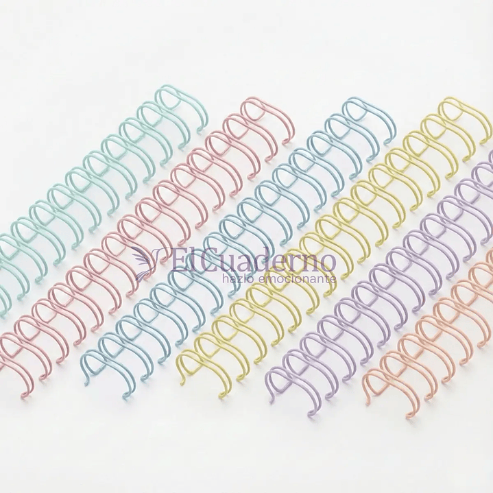 Anillo Metálico 16mm Pastel, Color a Elección - 4 Tiras Oficio 1