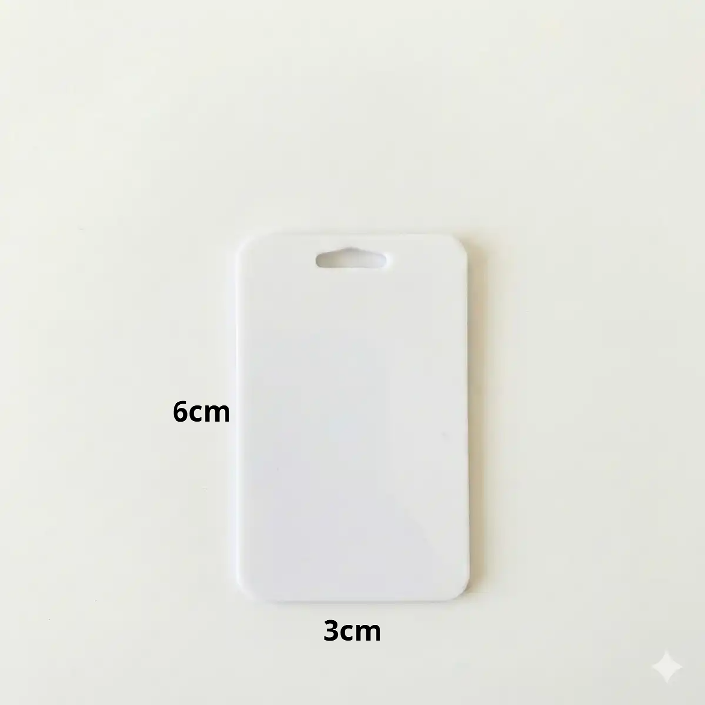 Tag Acrílico 6x3cm Personalizable (Pequeño) | Blanco o Transparente 1