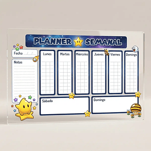 Plancha Acrílico 14x21cm 3mm para Planner Board o Pizarras (A5)