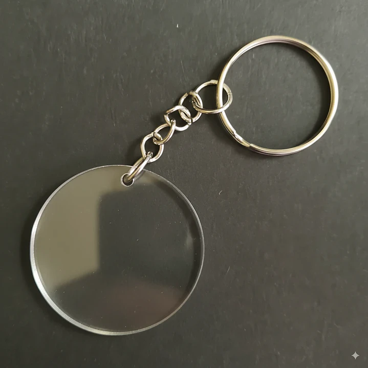  Acrílico para Llaveros de 5cm Blanco o Transparente 3
