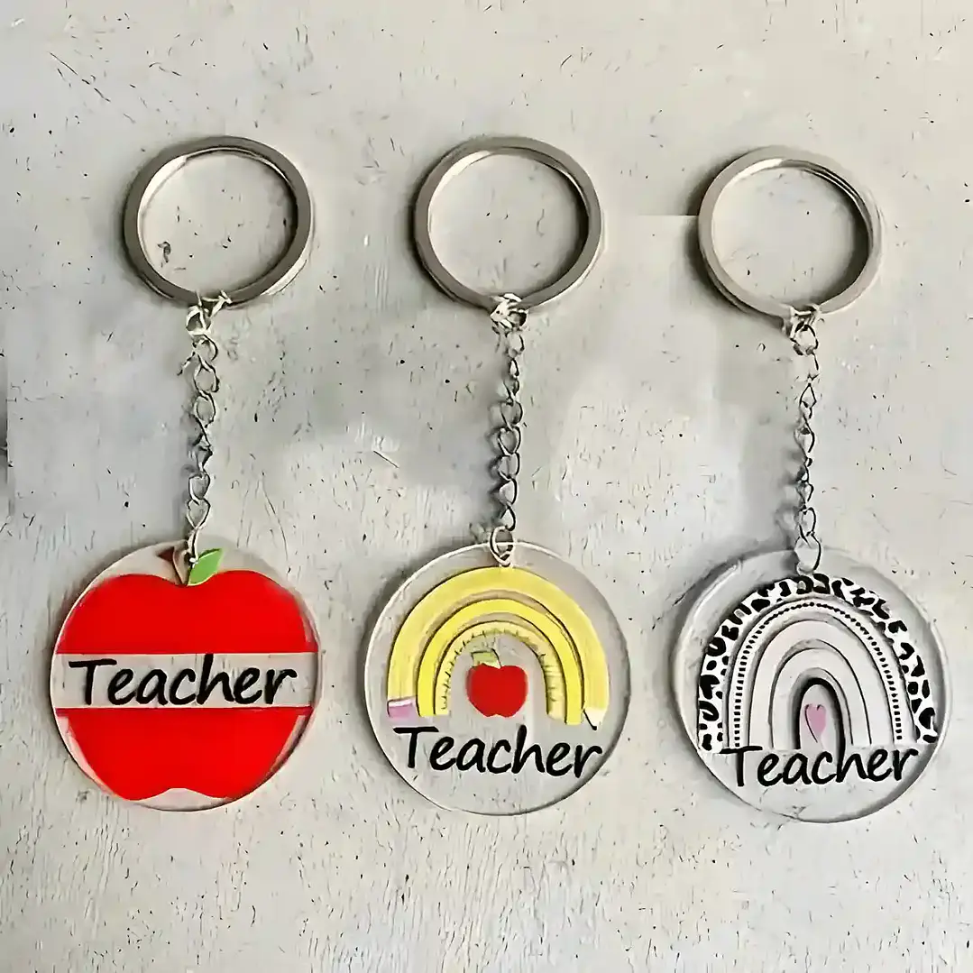  Acrílico para Llaveros de 5cm Blanco o Transparente 5