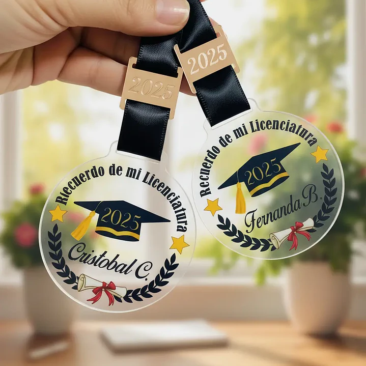 Pack 50 Medallas Acrílico Transparente 6,5cm Personalizable - Envío Gratis 3