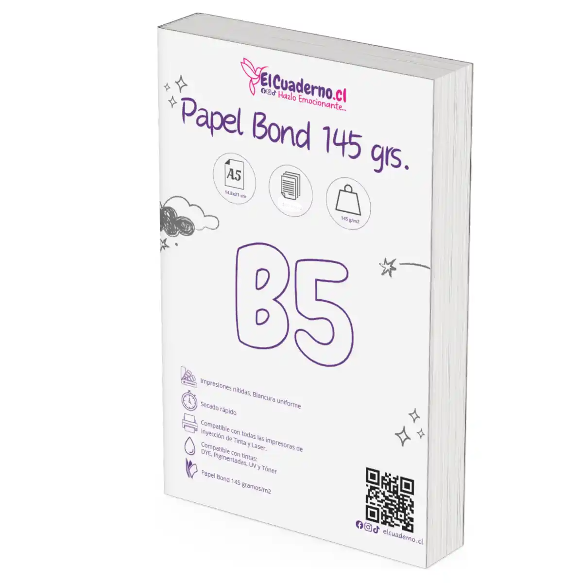 Bond B5 140grs Resma 400 hojas