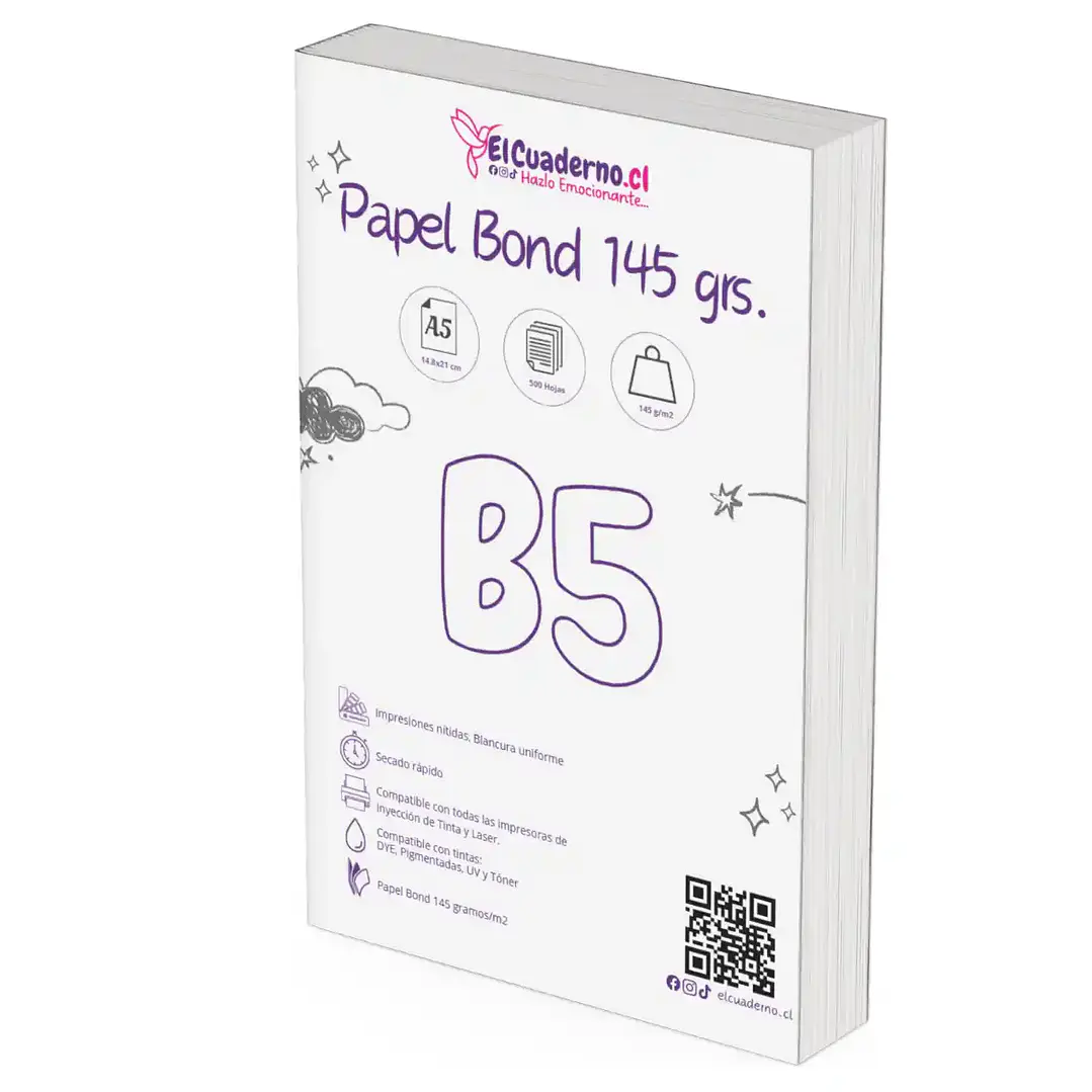 Bond B5 140grs Resma 500 hojas 1