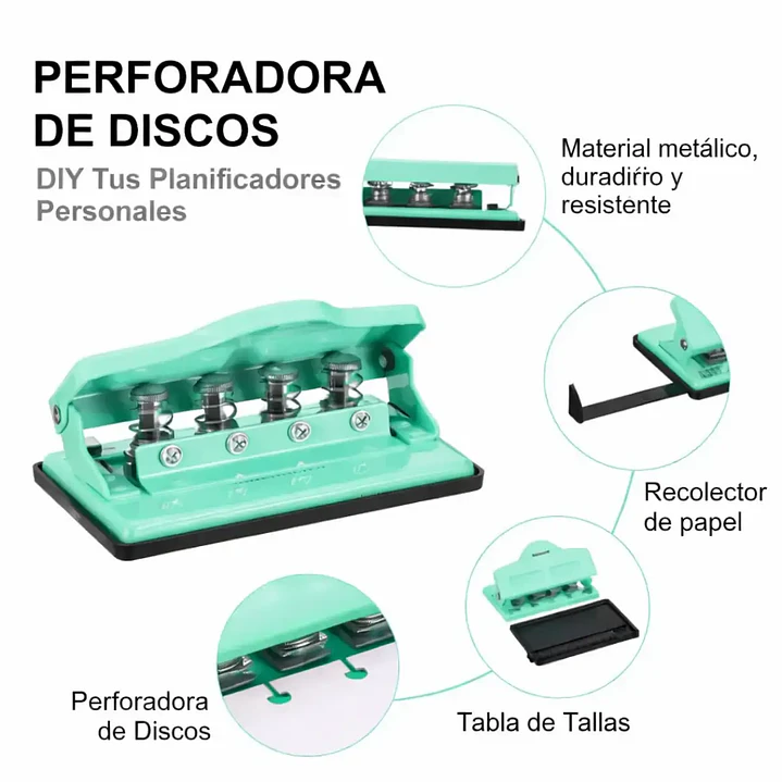 Perforadora de Disco metálica- 4 perforaciones 2