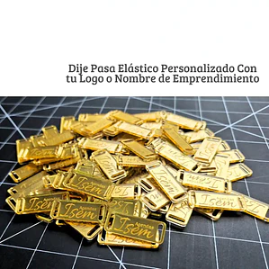 Dije Pasa Elástico Personalizado – Acrílico Espejo 2 mm