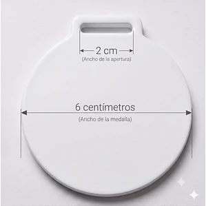 Medalla 6cm Acrílico Transparente - Personalizable