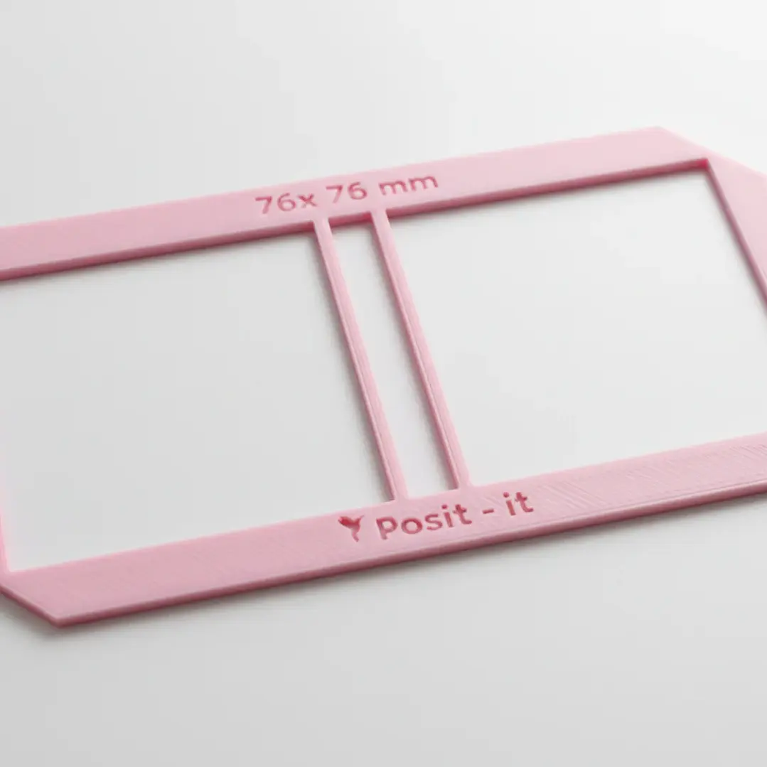 Regla post it 81x81 mm - PLA 3D 1