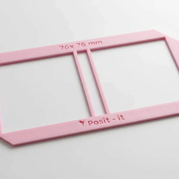 Regla post it 81x81 mm - PLA 3D 1