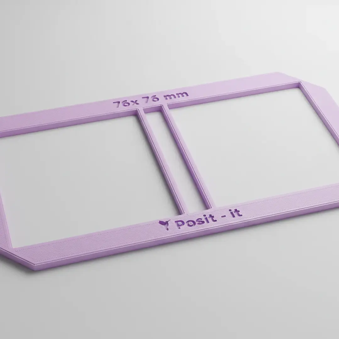 Regla post it 81x81 mm - PLA 3D 4
