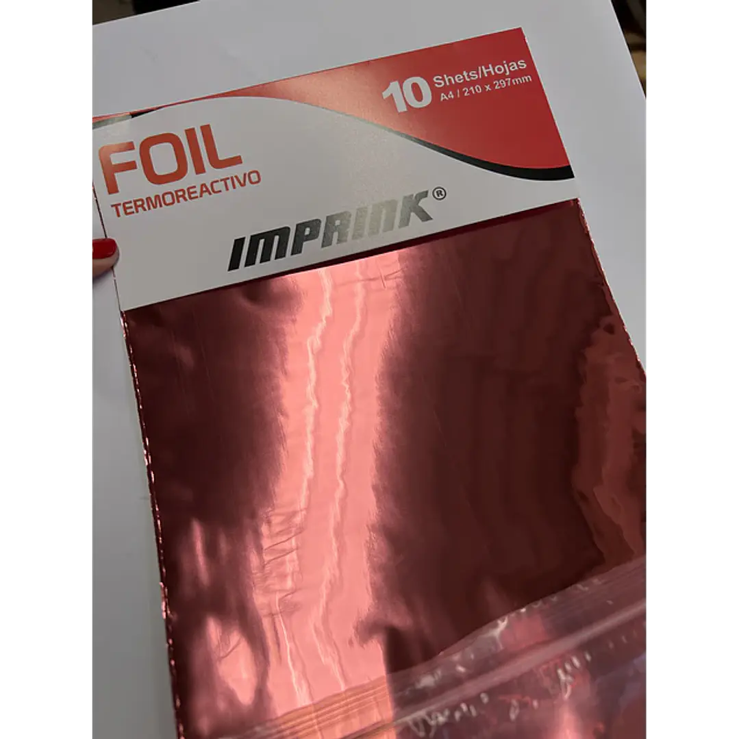 Papel Foil Termoreactivo Láser A4 / 10 Hojas – PINK (Rosado) 1
