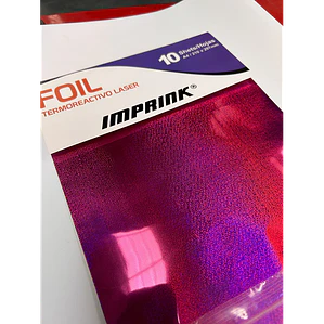 Papel Foil Termoreactivo Láser A4 / 10 Hojas – PINK GLITTER